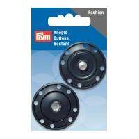 prym coloured sew on metal snap fasteners dark blue