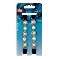 Prym Bra Straps Rhinestone Pears White