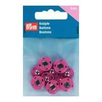 Prym Sew On Metal Snap Fasteners Pink