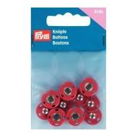 Prym Sew On Metal Snap Fasteners Red