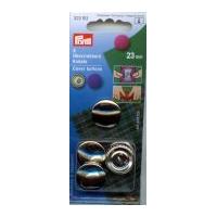 Prym Brass Cover Buttons Without Tool Silver