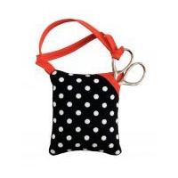 Prym Polka Dot Pin Cushion & Scissors Black, White & Red