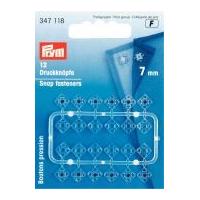 Prym Plastic Sew On Snap Fasteners Transparent