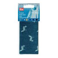 Prym Iron On Monkeys Repair Sheet 12cm x 45cm Denim Blue