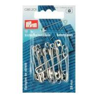 prym hardened metal safety pins silver