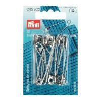 prym hardened metal safety pins silver