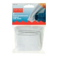 prym ribbed elastic cuffing white