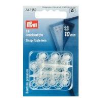 Prym Plastic Sew On Snap Fasteners Transparent