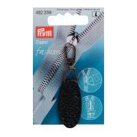 prym replacement imitation leather zip fastener puller black