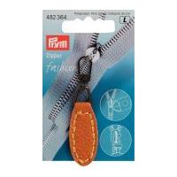 Prym Replacement Imitation Leather Zip Fastener Puller Mustard