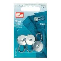 Prym Extender Flexi Buttons with Loop Silver