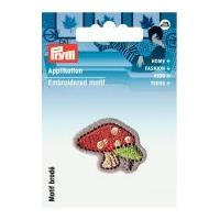 Prym Iron On Embroidered Motif Applique Small Toadstool