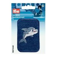 Prym Iron On Embroidered Motif Applique Dolphin