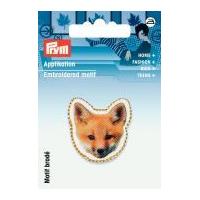 prym iron on embroidered motif applique brown fox39s face