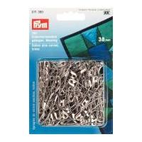 Prym Curved Brass Metal Safety Pins with Coil Gold