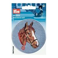 Prym Iron On Embroidered Motif Applique Horse's Head