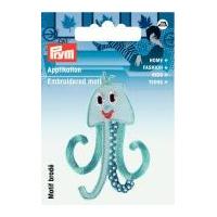 Prym Iron On Embroidered Motif Applique Squid
