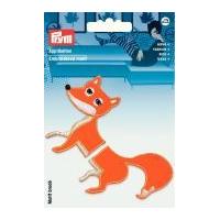 Prym Iron On Embroidered Motif Applique Separable Orange Fox