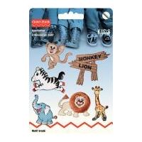 Prym Self Adhesive Embroidered Motif Applique Zoo