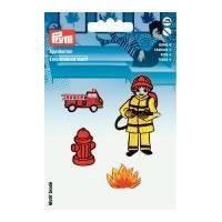 prym self adhesive embroidered motif applique fire brigade