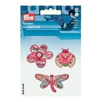 Prym Self Adhesive Embroidered Motif Applique Flower & Butterfly