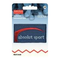 Prym Iron On Embroidered Jeans Label Motif Absolute Sport