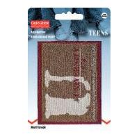 Prym Iron On Embroidered Jeans Label Motif University 1978