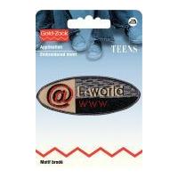 Prym Iron On Embroidered Motif Applique E-World Oval