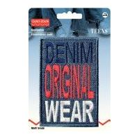 Prym Iron On Embroidered Label Motif Applique Denim Original Wear
