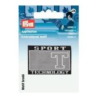 prym iron on embroidered label motif applique sports t