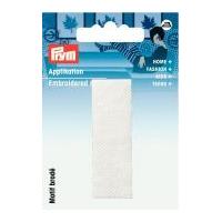 Prym Iron On Embroidered Letter Motif Applique Letter I - White
