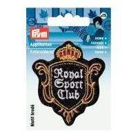 Prym Iron On Embroidered Motif Applique Royal Sport Club Emblem