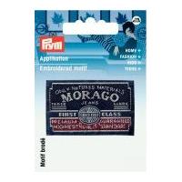 prym iron on embroidered label motif applique morago