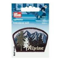 prym iron on embroidered label motif applique alpine