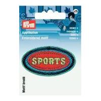 Prym Iron On Embroidered Applique Patch Sports