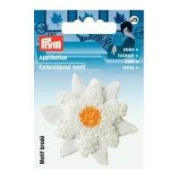 Prym Iron On Embroidered Motif Applique Edelweiss