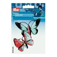 Prym Iron or Sew On Fabric Motif Applique Butterflies