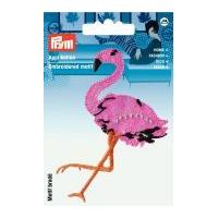 Prym Iron or Sew On Fabric Motif Applique Flamingo