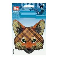 prym iron on embroidered motif applique fox39s face