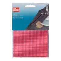 Prym Iron On Cotton Repair Sheet Gingham Check Red/White