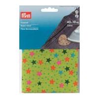 Prym Iron On Cotton Repair Sheet Stars Green/Multicoloured