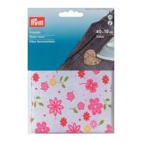 Prym Iron On Cotton Repair Sheet Flowers Pink/Multicoloured