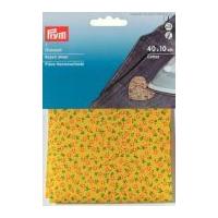 Prym Iron On Cotton Repair Sheet Tiny Flowers Yellow/Multicoloured