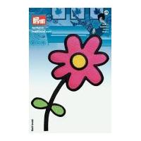 Prym Iron On Embroidered Motif Applique Large Flower