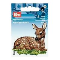 Prym Iron On Embroidered Motif Applique Deer Lying Down