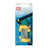 prym 060 x 50mm quilters flat flower pins 50mm yellow