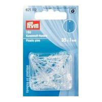 Prym 1 x 35mm Transparent Plain Plastic Pins 35mm Clear