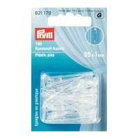 Prym 1 x 35mm Transparent Plastic Pins with Hooks 35mm Clear