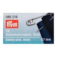 prym hardened metal safety pins silver