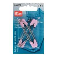 Prym Stainless Steel Nappy Pins Light Pink